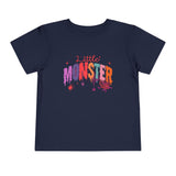 Toddler "Little Monster" Short Sleeve Tee in Reds and Pinks