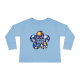 Toddler "Spring Vibes" Blue Bloom Unisex Long Sleeve Tee