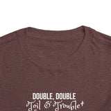 Toddler "Toil & Trouble" Sister Sibling Short Sleeve Tee