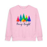 Sassy "Merry + Bright" Toddler Sweatshirt