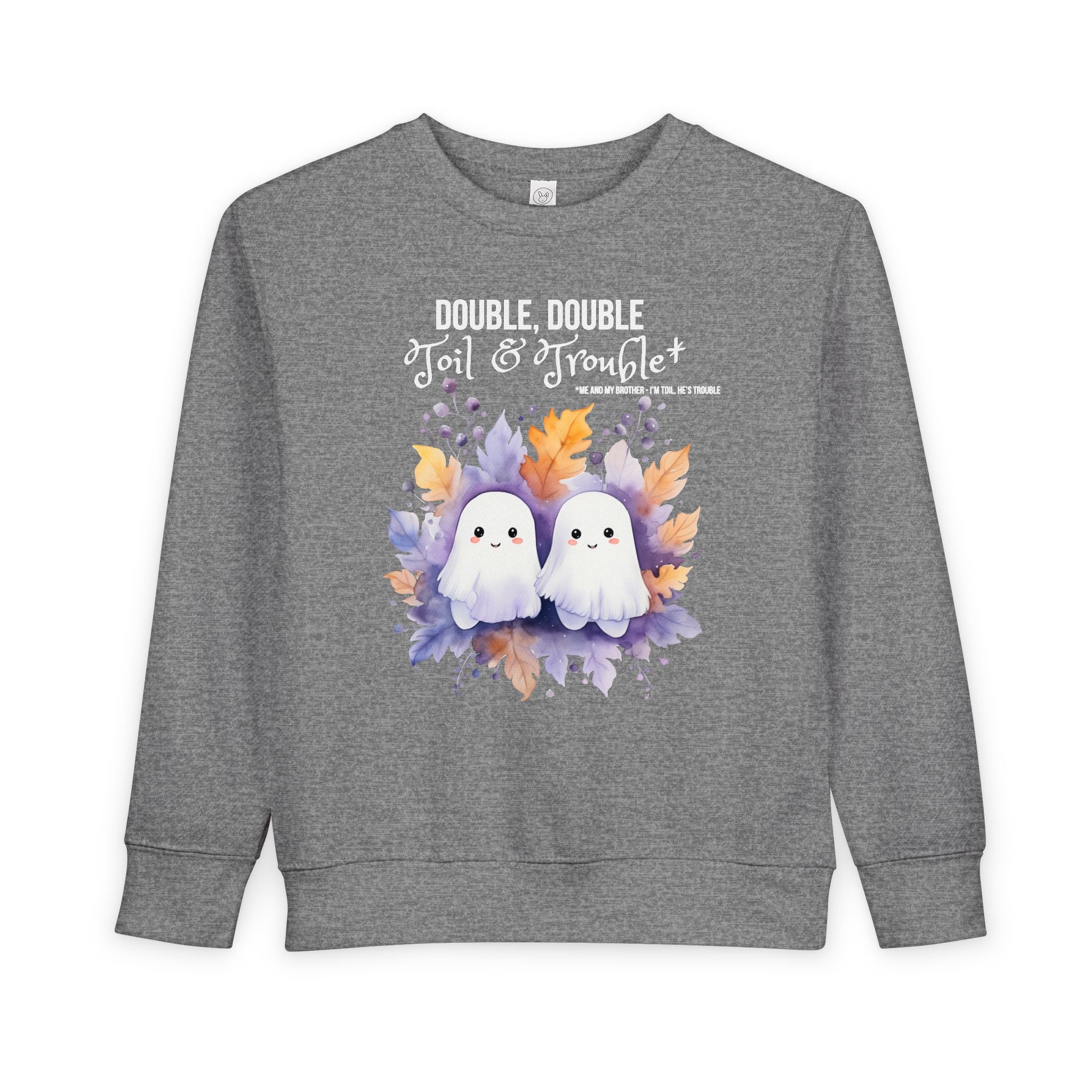 Toddler "Toil & Trouble" Brother Sibling Halloween Sweatshirt