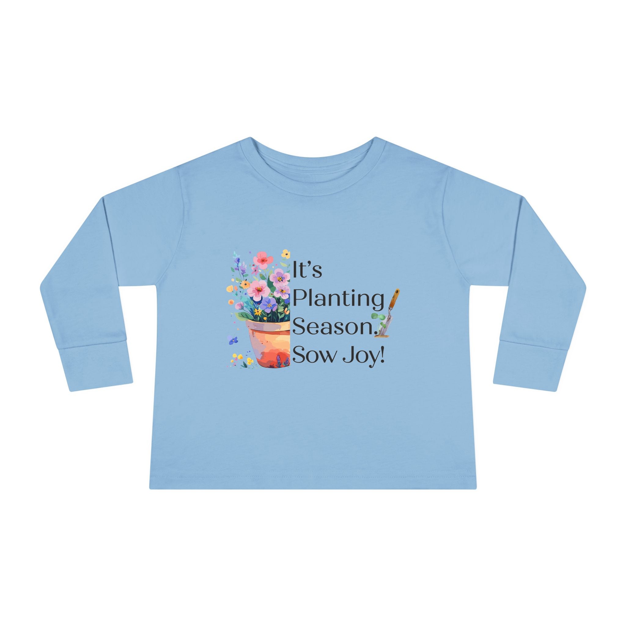 Toddler "Sow Joy" Flower Pot Long Sleeve Tee