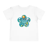 Toddler "Spring Vibes" Teal Bloom Short Sleeve Tee