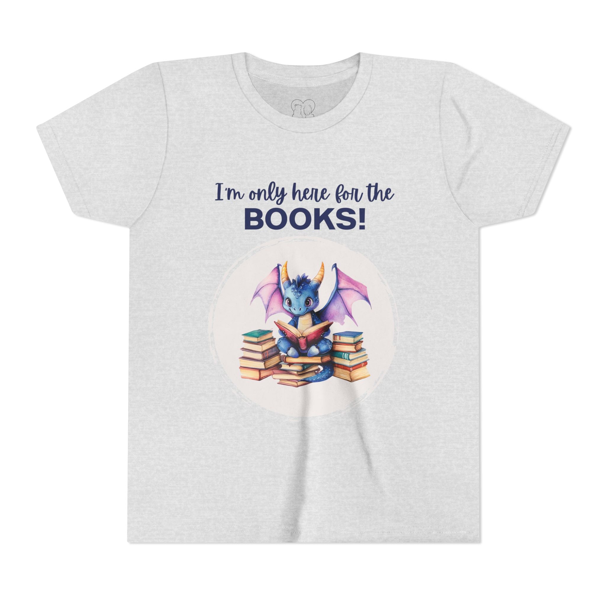 Kids "Here for the Books" Short Sleeve Tee