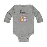 Infant Bodysuit - "Dance to Your Own Tune" Cute Dino & Unicorn Baby Onesie