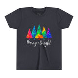 Sassy "Merry + Bright" Kids Short Sleeve Tee