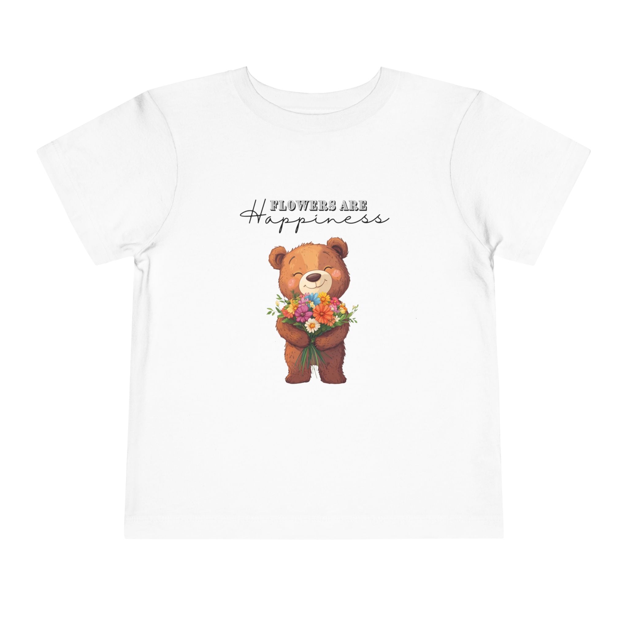 Toddler "Flowers are Happiness" URSA Short Sleeve Tee