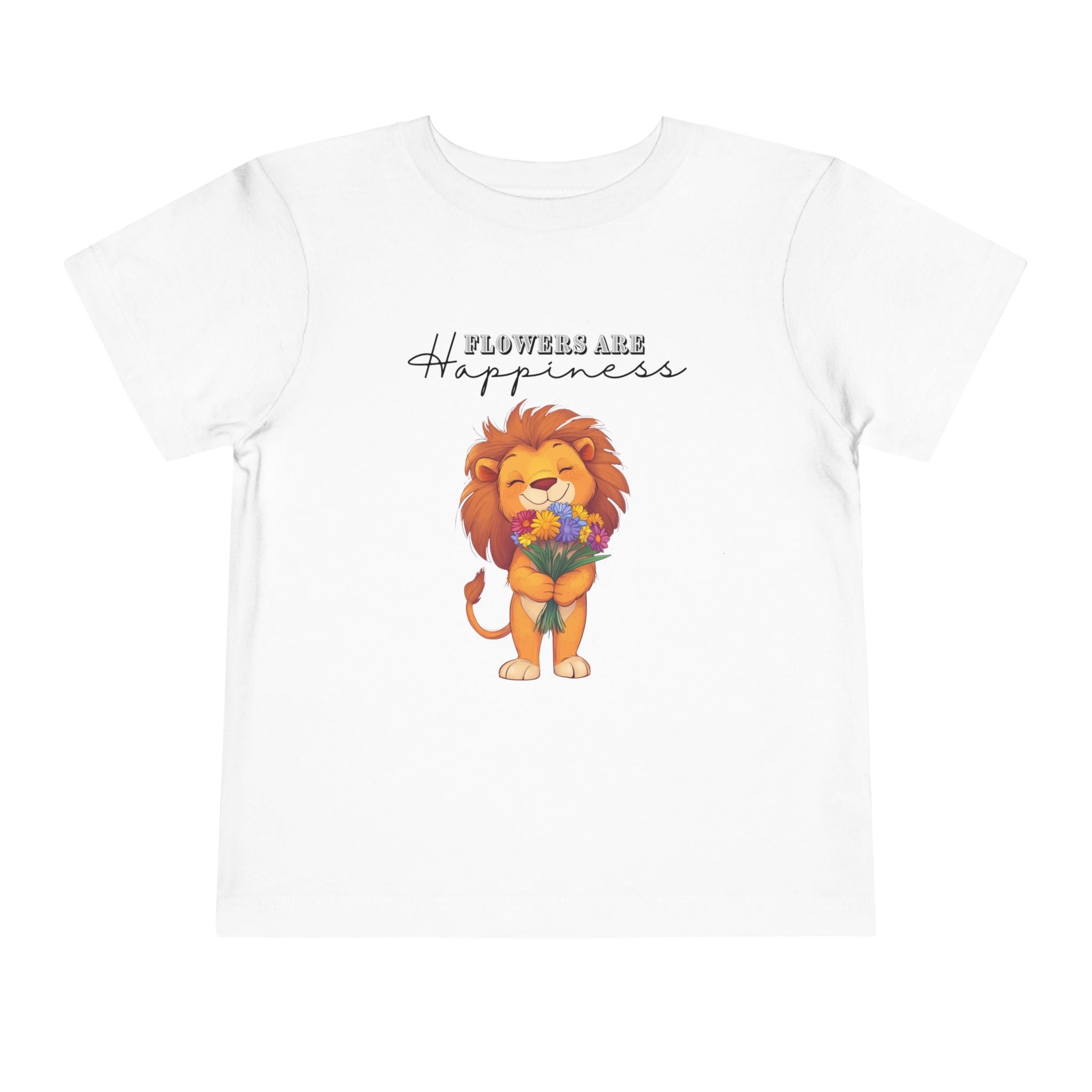 Toddler "Flowers are Happiness" LEO Short Sleeve Tee