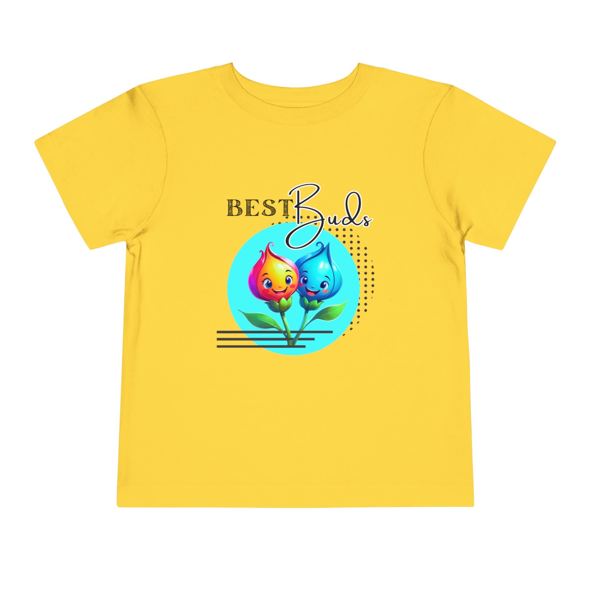 Toddler "Best Buds" Deco Teal Short Sleeve Tee