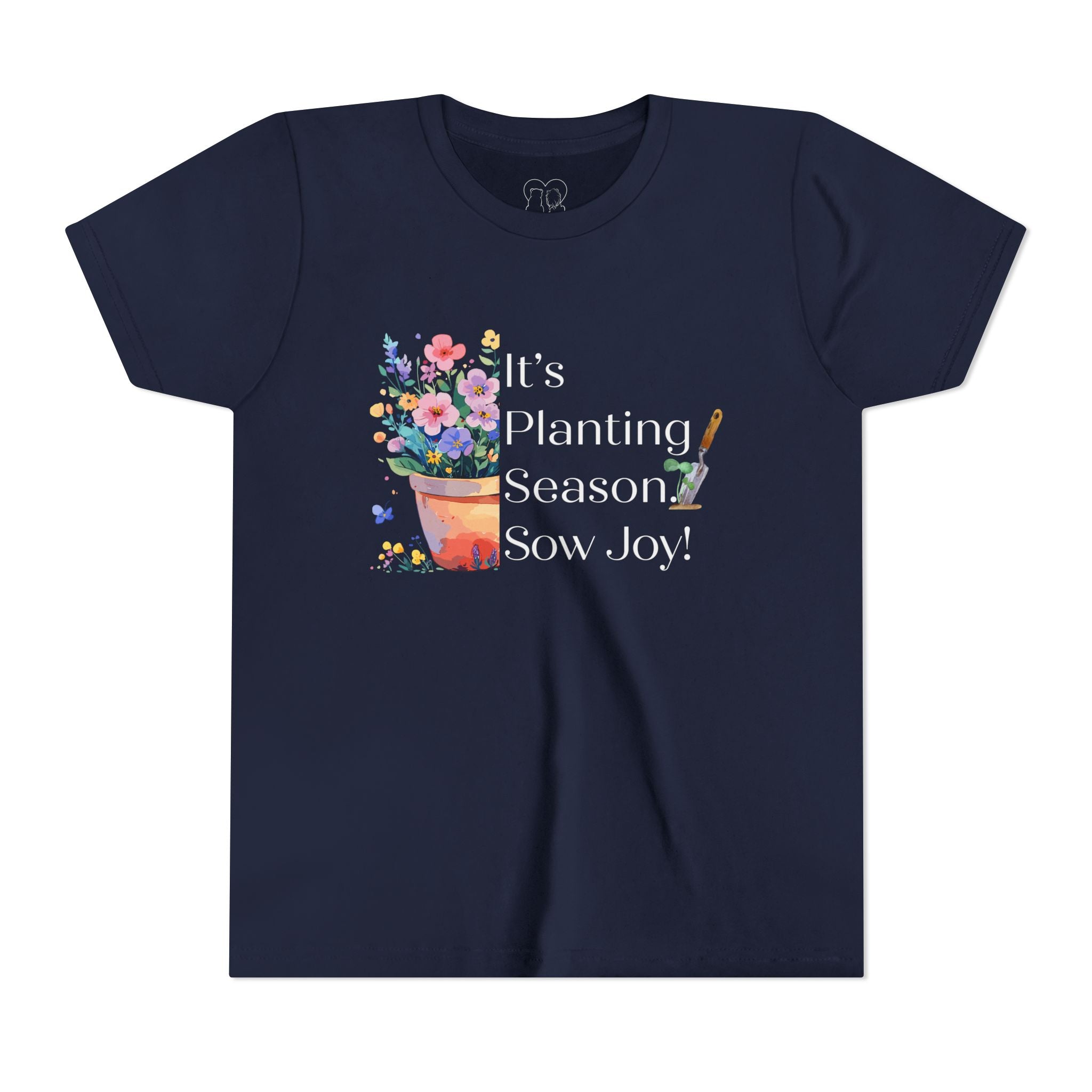Kids "Sow Joy" Flower Pot Kids Short Sleeve Tee