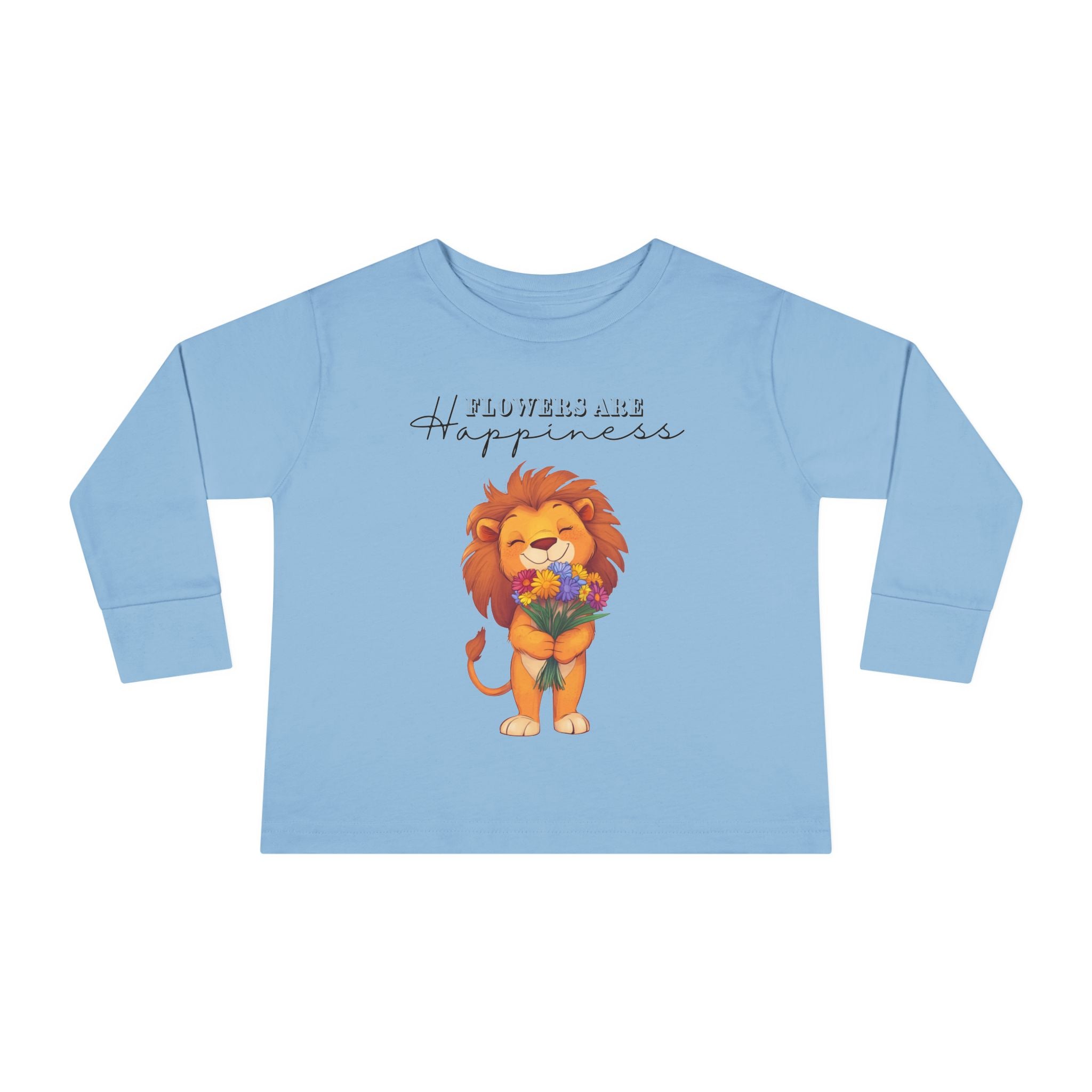 Toddler "Flowers are Happiness" LEO Long Sleeve Tee