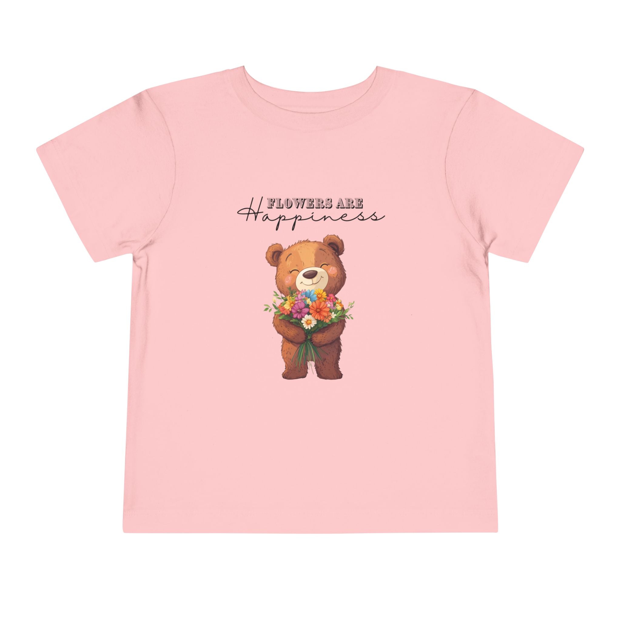 Toddler "Flowers are Happiness" URSA Short Sleeve Tee