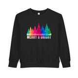 Bold "Merry & Bright" Toddler Sweatshirt