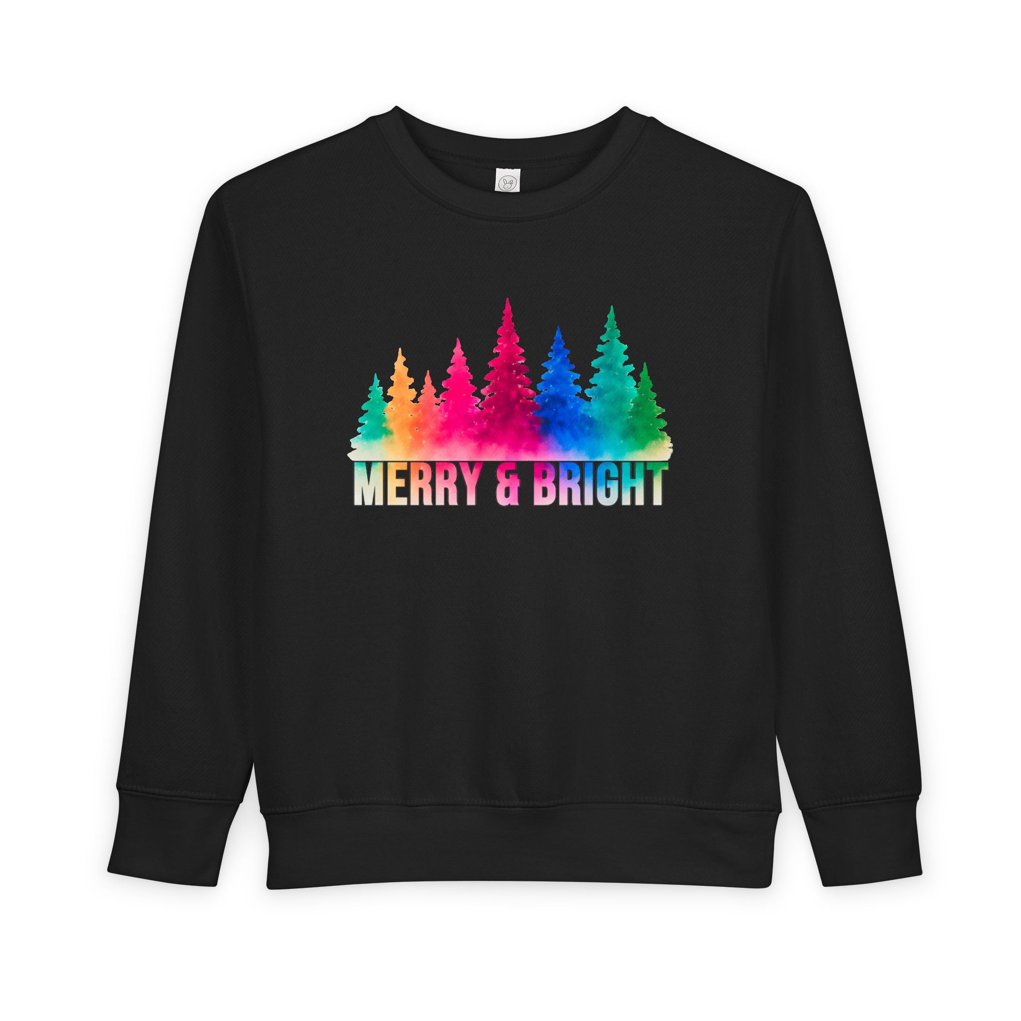 Bold "Merry & Bright" Toddler Sweatshirt