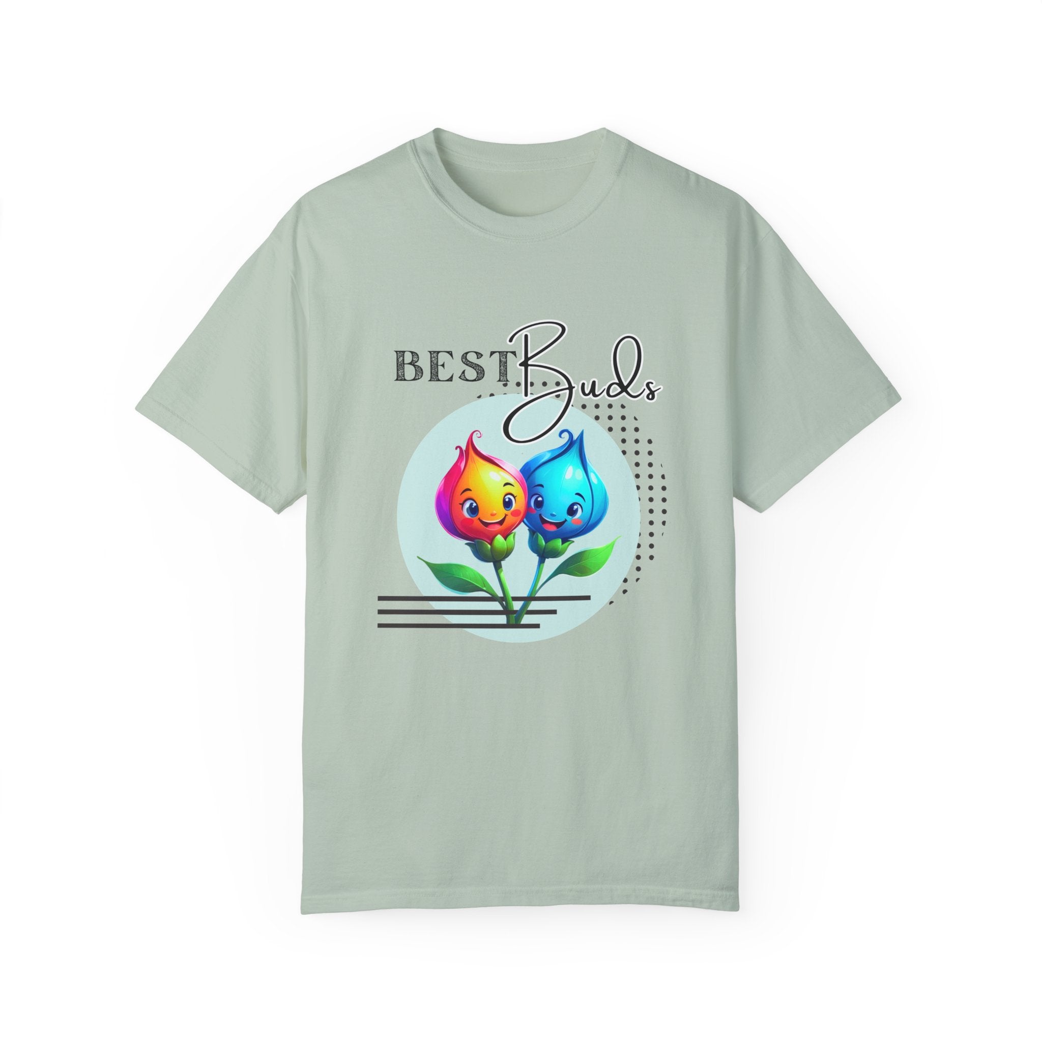 Adult "Best Buds" Deco Green Short Sleeve Tee