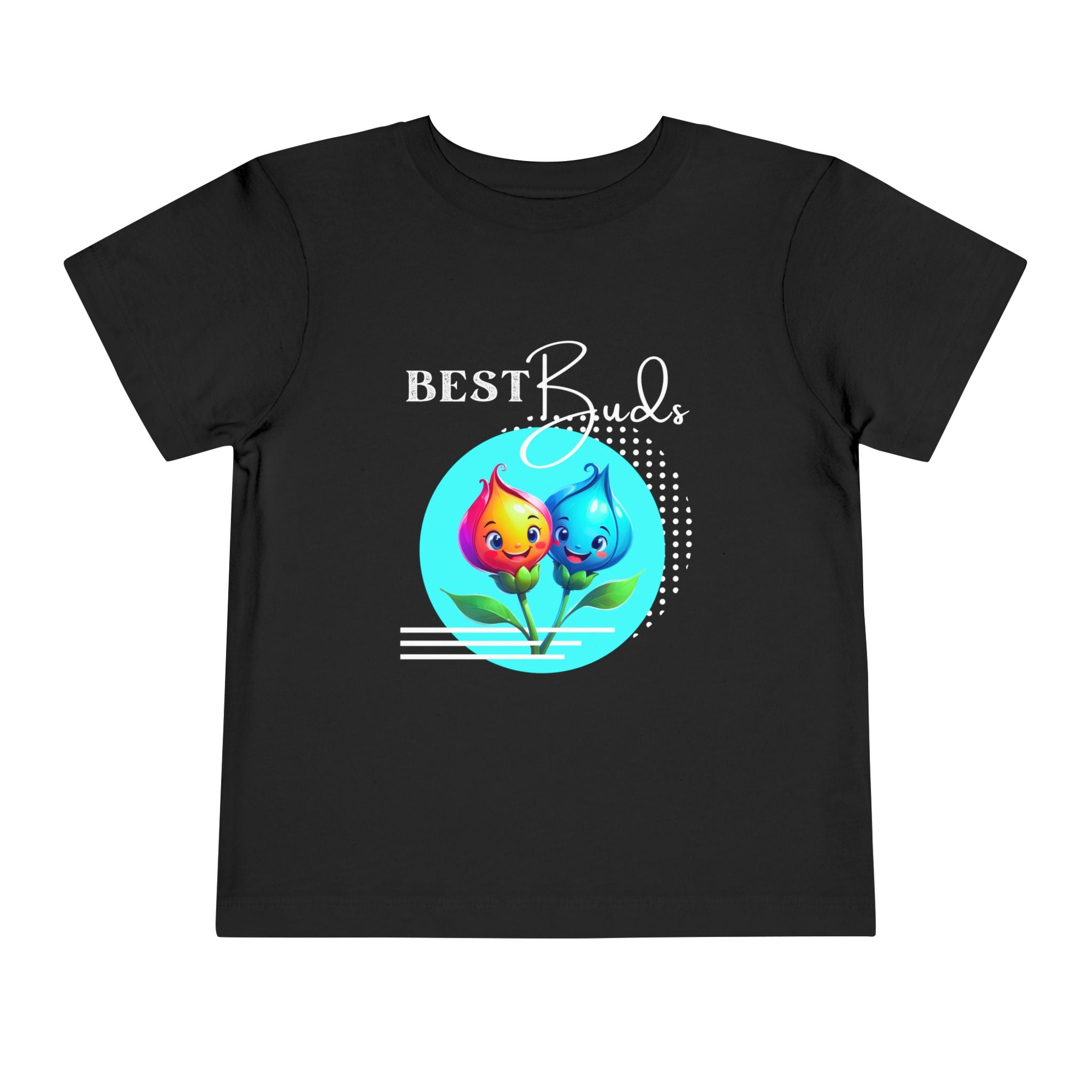 Toddler "Best Buds" Deco Teal Short Sleeve Tee