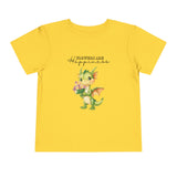 Toddler "Flowers are Happiness" DRAGO Unisex Short Sleeve Tee