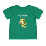 Toddler "Flowers are Happiness" DRAGO Unisex Short Sleeve Tee