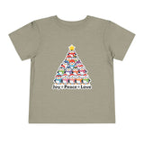 "Joy Peace Love" Toddler Christmas Tee - Holiday Penguin Shirt, Soft Cotton T-Shirt