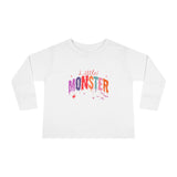 Toddler "Little Monster" Long Sleeve Tee in Reds and Pinks
