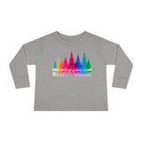 Bold "Merry & Bright" Toddler Long Sleeve Tee