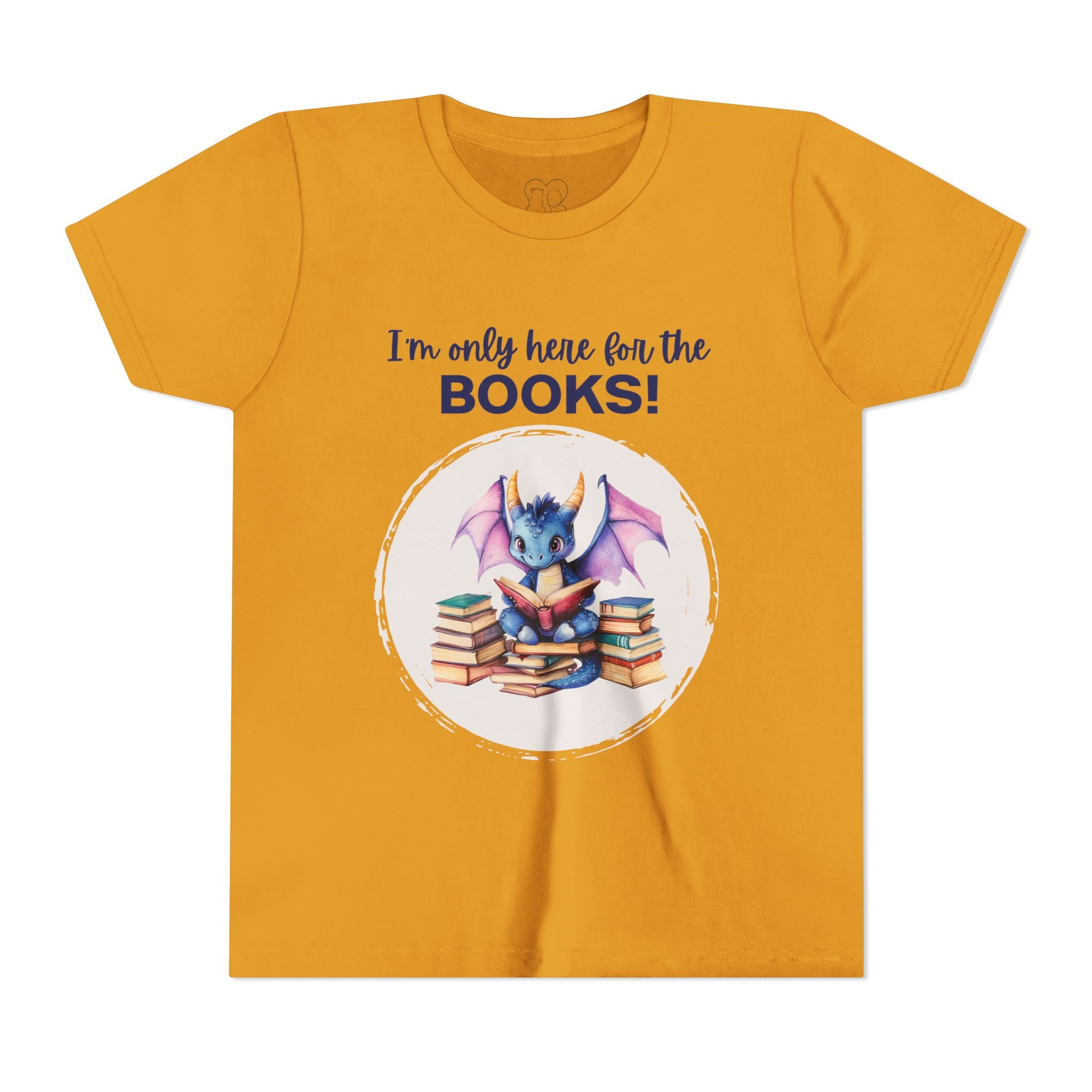 Kids "Here for the Books" Short Sleeve Tee
