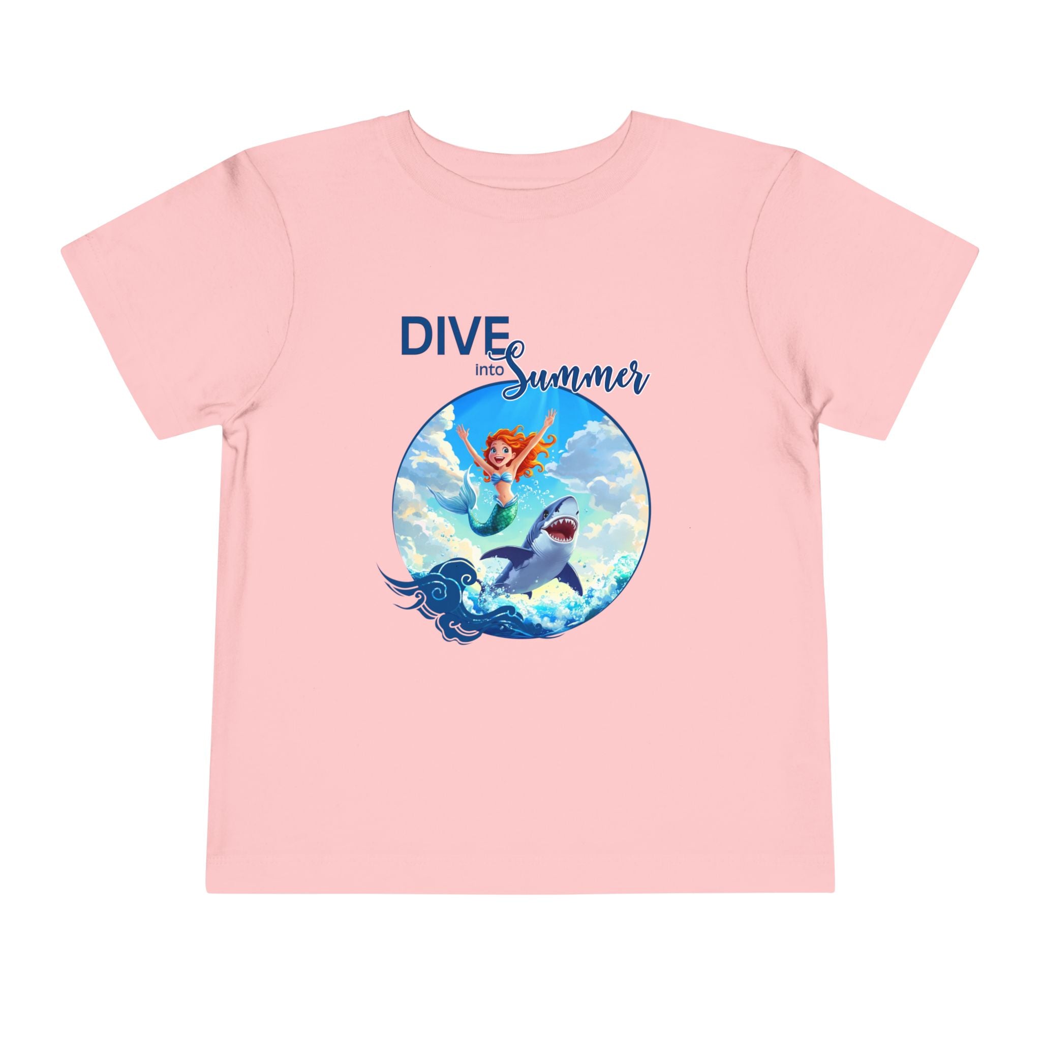 Toddler Mermaid "Dive into Summer" Short Sleeve Tee