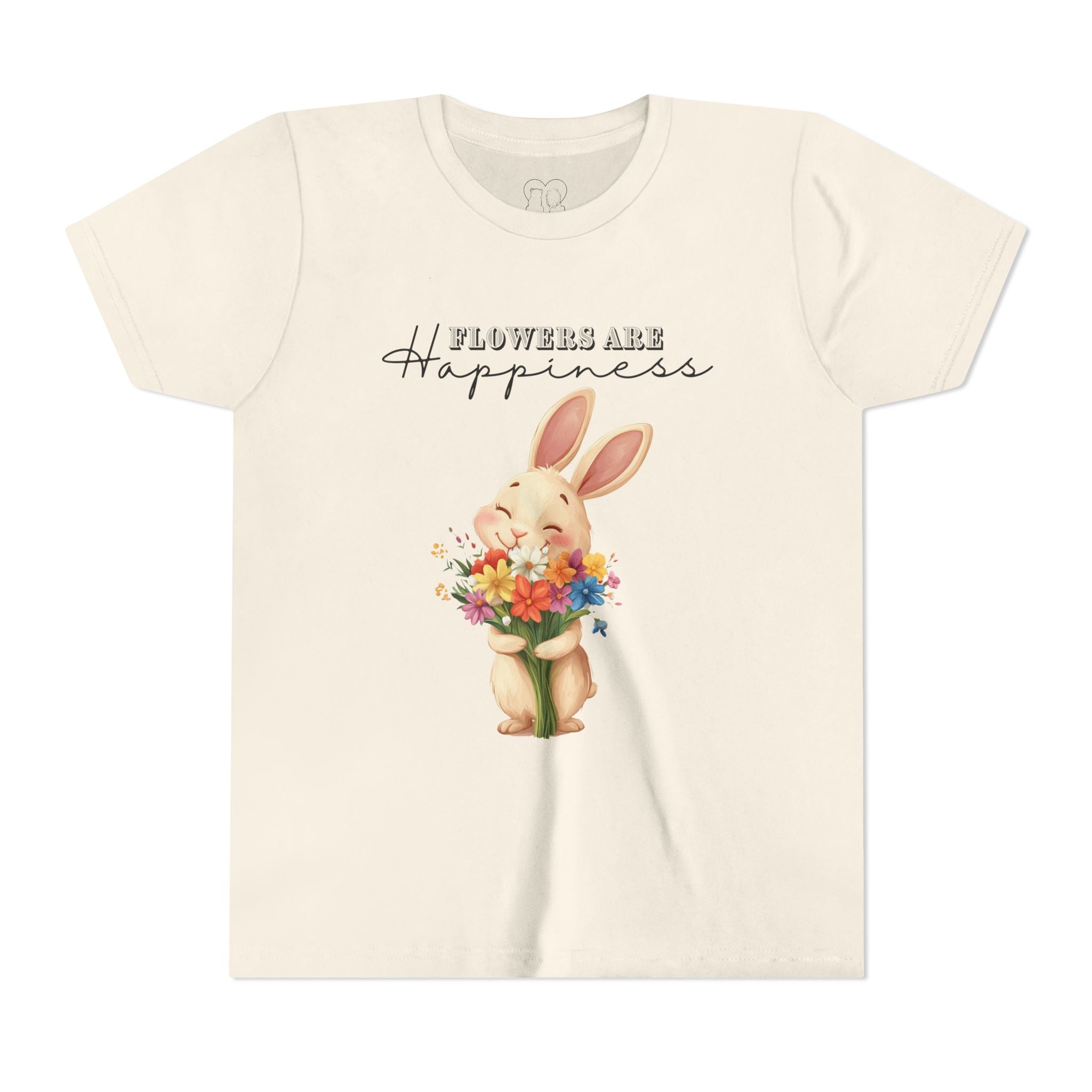Kids "Flowers are Happiness" VALENTINA Short Sleeve Tee