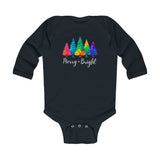 Sassy "Merry + Bright" Baby Long Sleeve Bodysuit