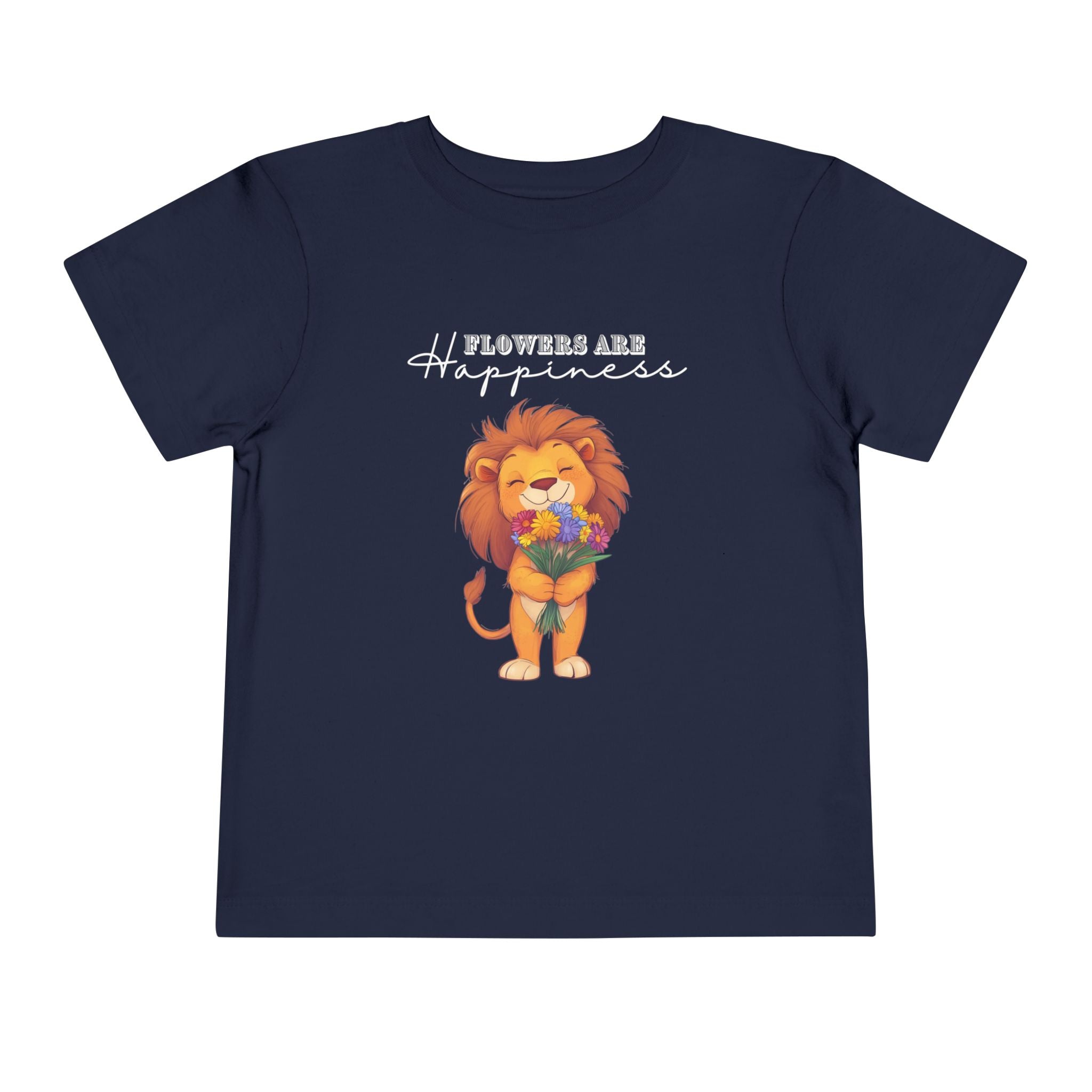 Toddler "Flowers are Happiness" LEO Short Sleeve Tee