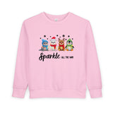 "Sparkle all The Way" Toddler Cozy Sweatshirt