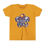 Kids "Spring Vibes" Purple Bloom Unisex Short Sleeve Tee