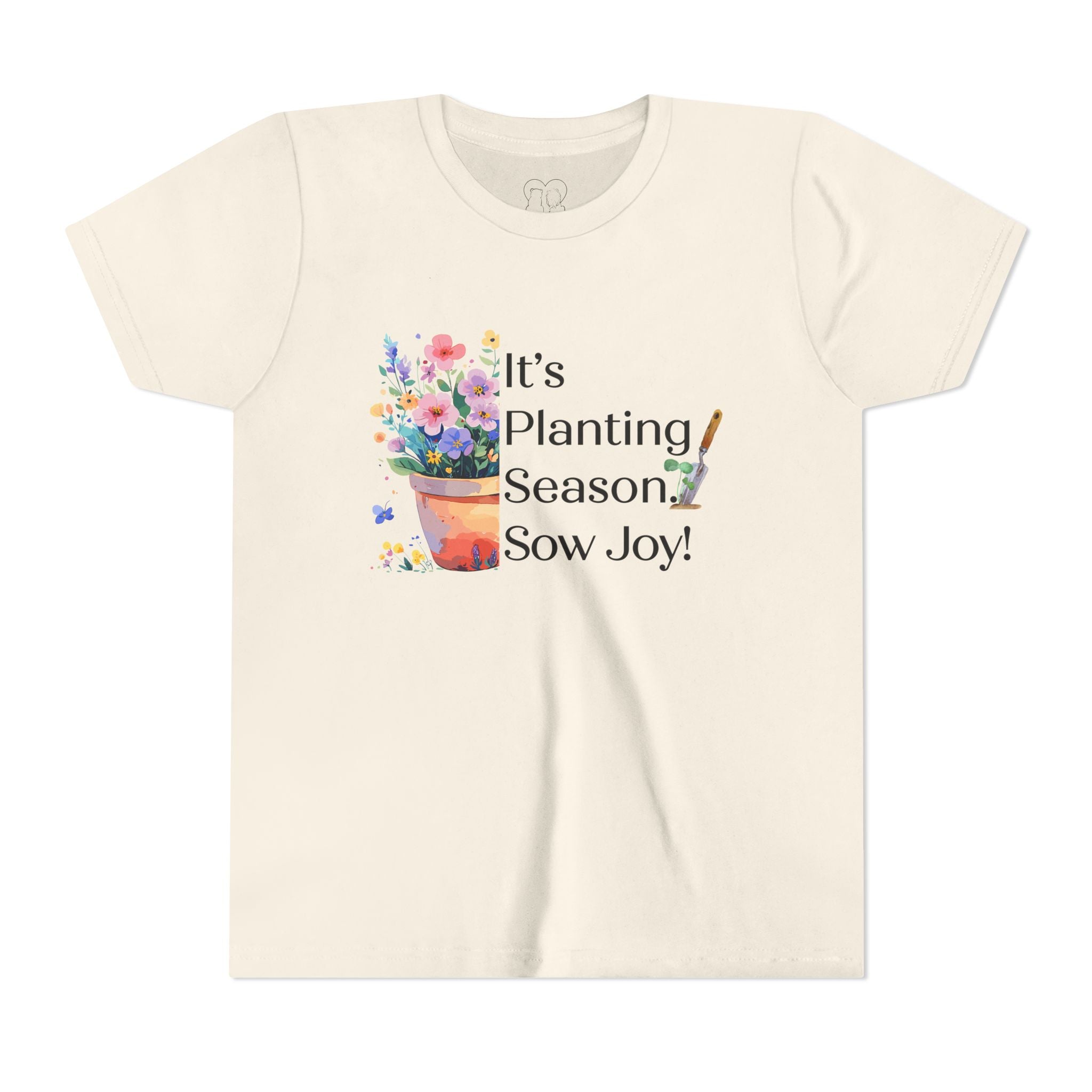 Kids "Sow Joy" Flower Pot Kids Short Sleeve Tee
