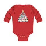 "Joy Peace Love" Baby Christmas Bodysuit - Soft Cotton Holiday Infant Clothing Long Sleeve
