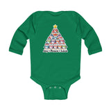 "Joy Peace Love" Baby Christmas Bodysuit - Soft Cotton Holiday Infant Clothing Long Sleeve