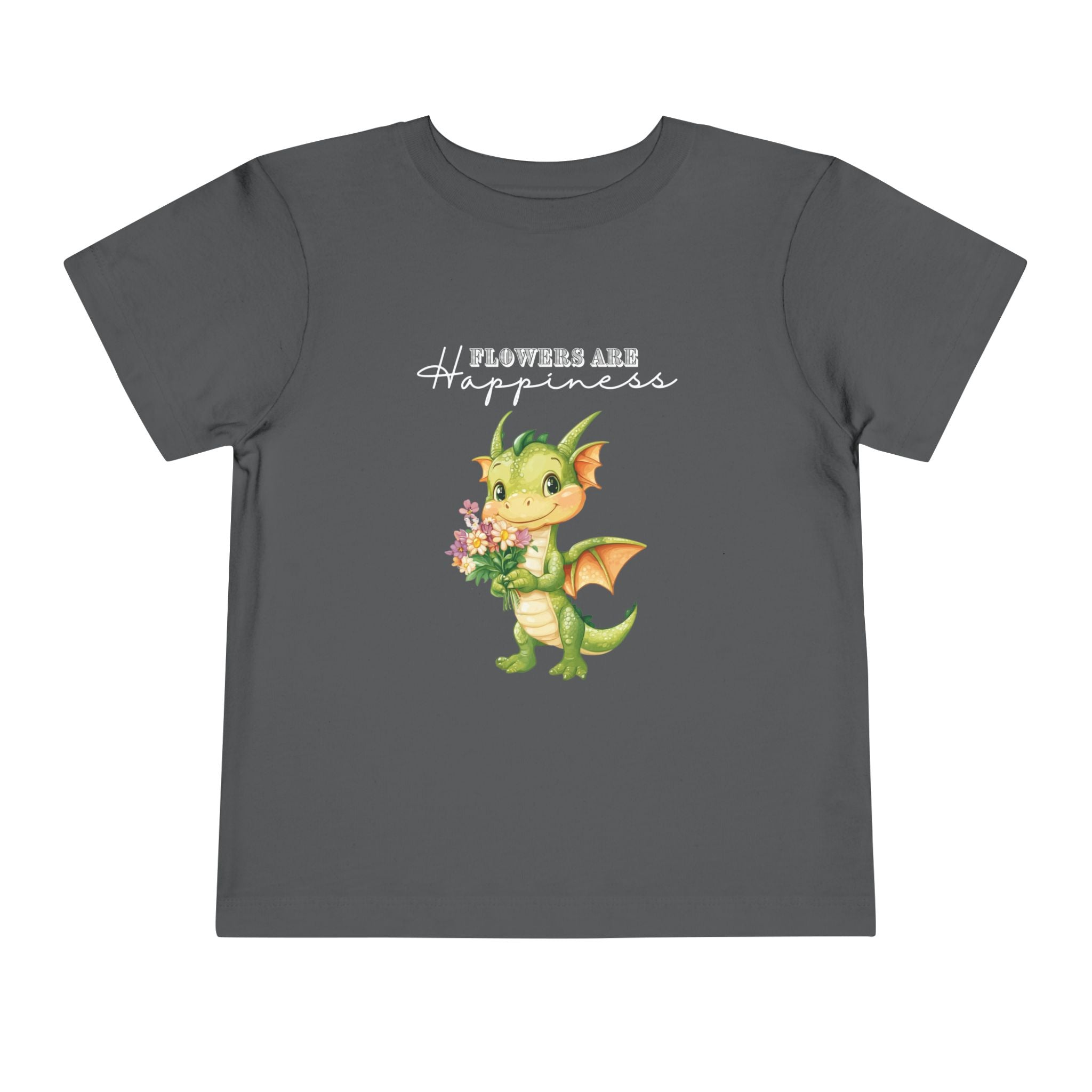 Toddler "Flowers are Happiness" DRAGO Short Sleeve Tee