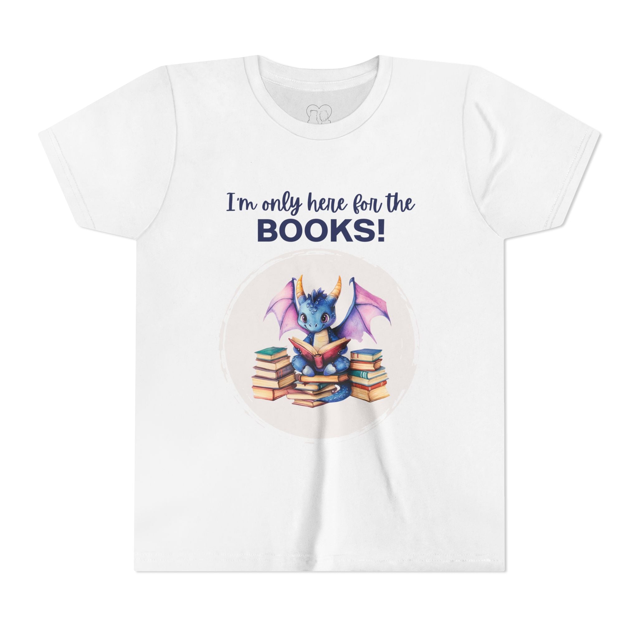 Kids "Here for the Books" Short Sleeve Tee