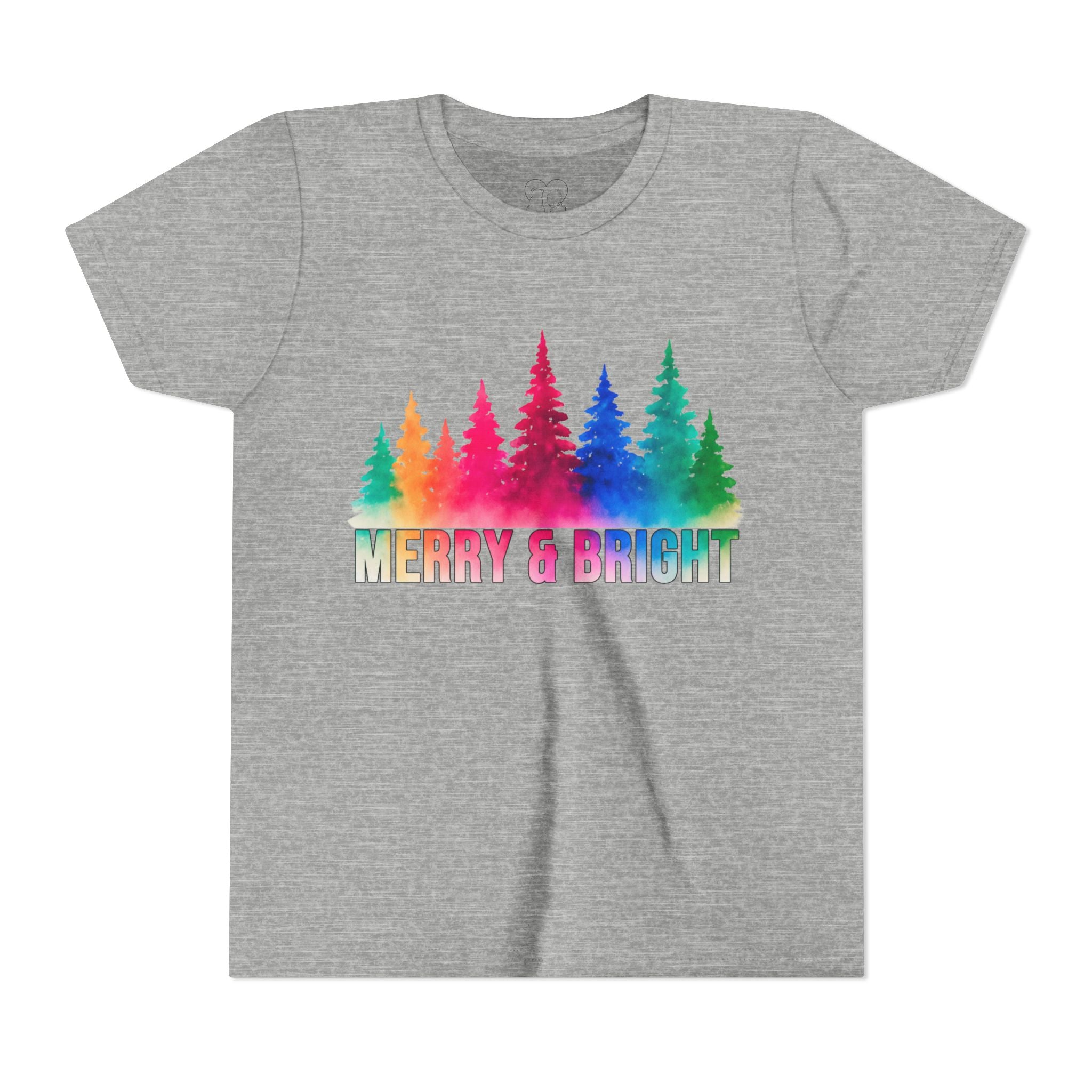 Bold "Merry & Bright" Kids Short Sleeve Tee