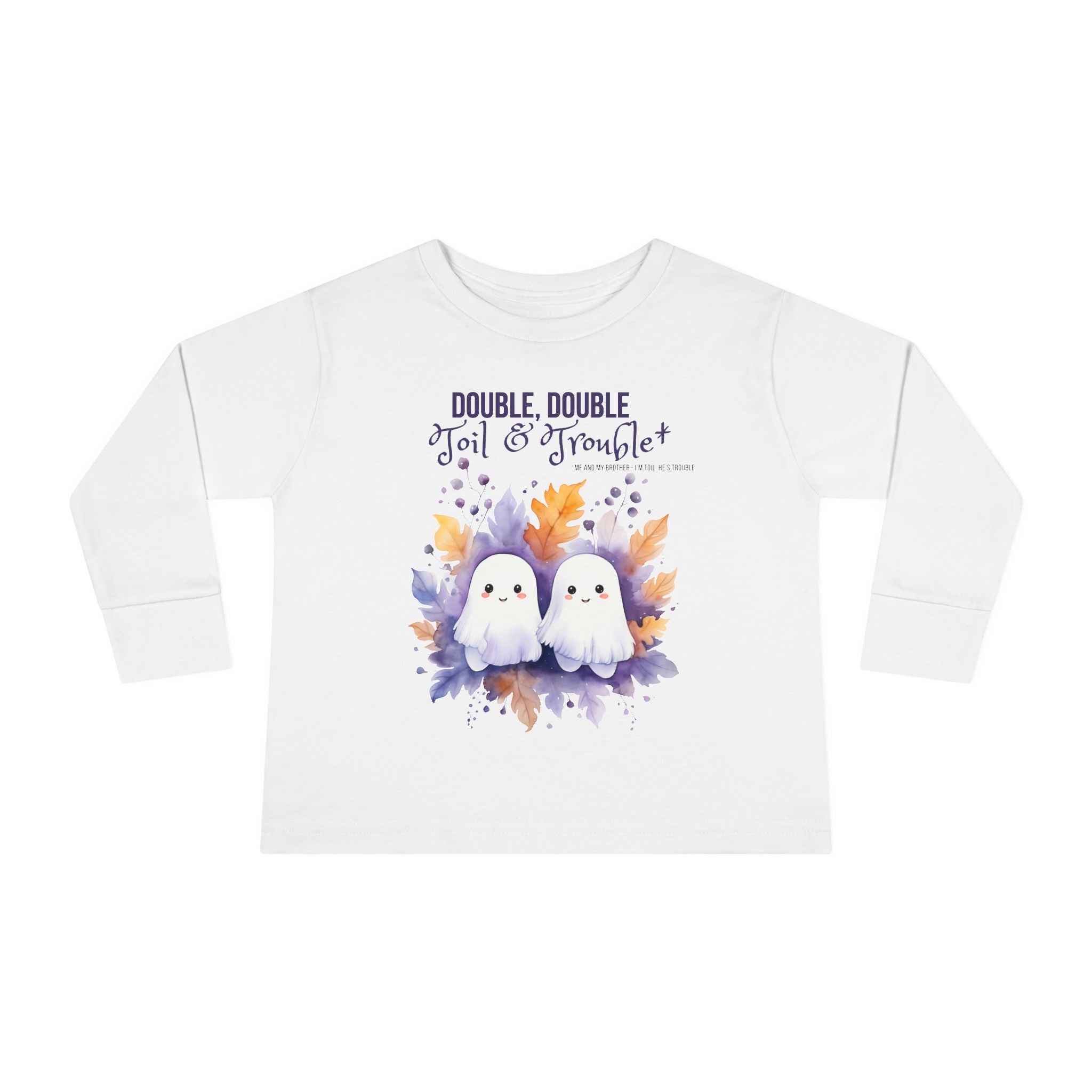 Toddler "Toil & Trouble" Brother Sibling Halloween Long Sleeve Tee