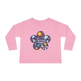 Toddler "Spring Vibes" Purple Bloom Unisex Long Sleeve Tee