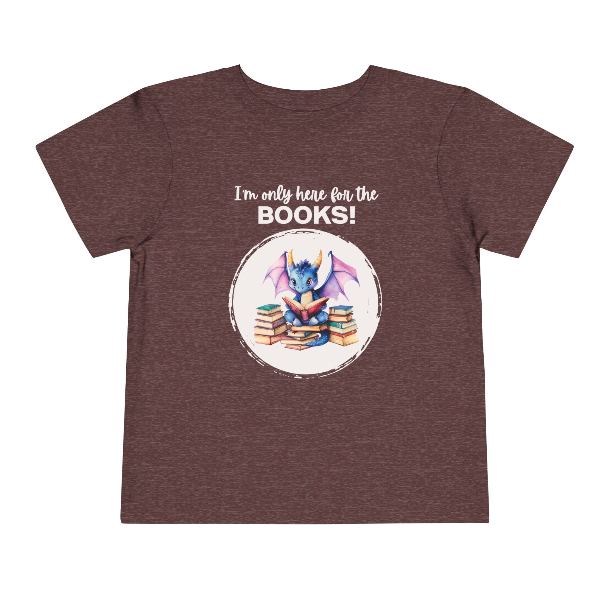 Toddler "Only Here for the Books" Short Sleeve Tee