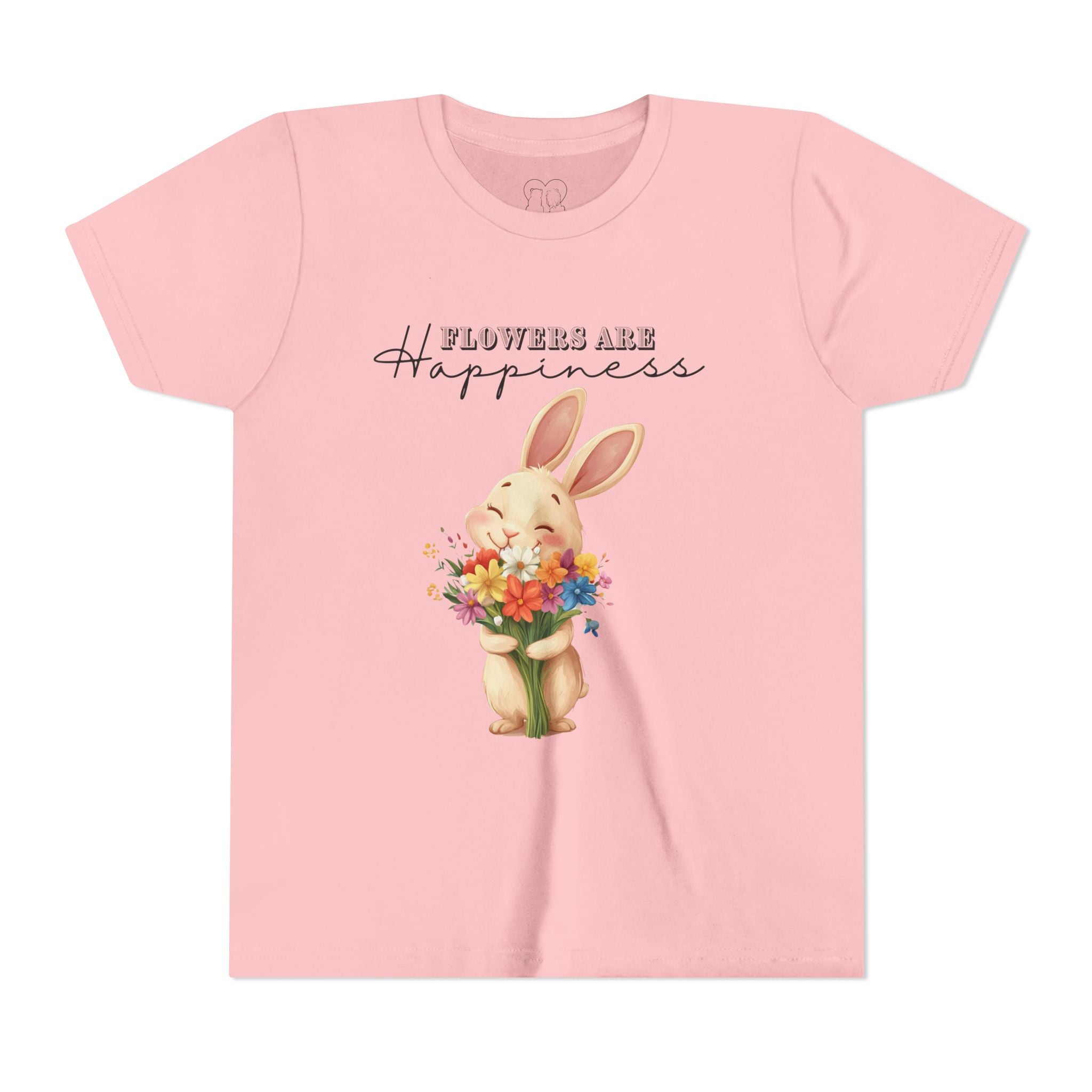 Kids "Flowers are Happiness" VALENTINA Short Sleeve Tee