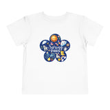 Toddler "Spring Vibes" Blue Bloom Short Sleeve Tee