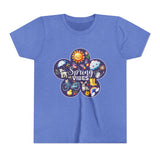 Kids "Spring Vibes" Purple Bloom Unisex Short Sleeve Tee
