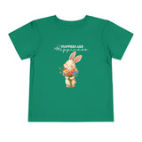 Toddler "Flowers are Happiness" VALENTINA Unisex Short Sleeve Tee