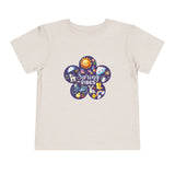 Toddler "Spring Vibes" Purple Bloom Unisex Short Sleeve Tee
