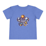 Toddler "Spring Vibes" Purple Bloom Unisex Short Sleeve Tee