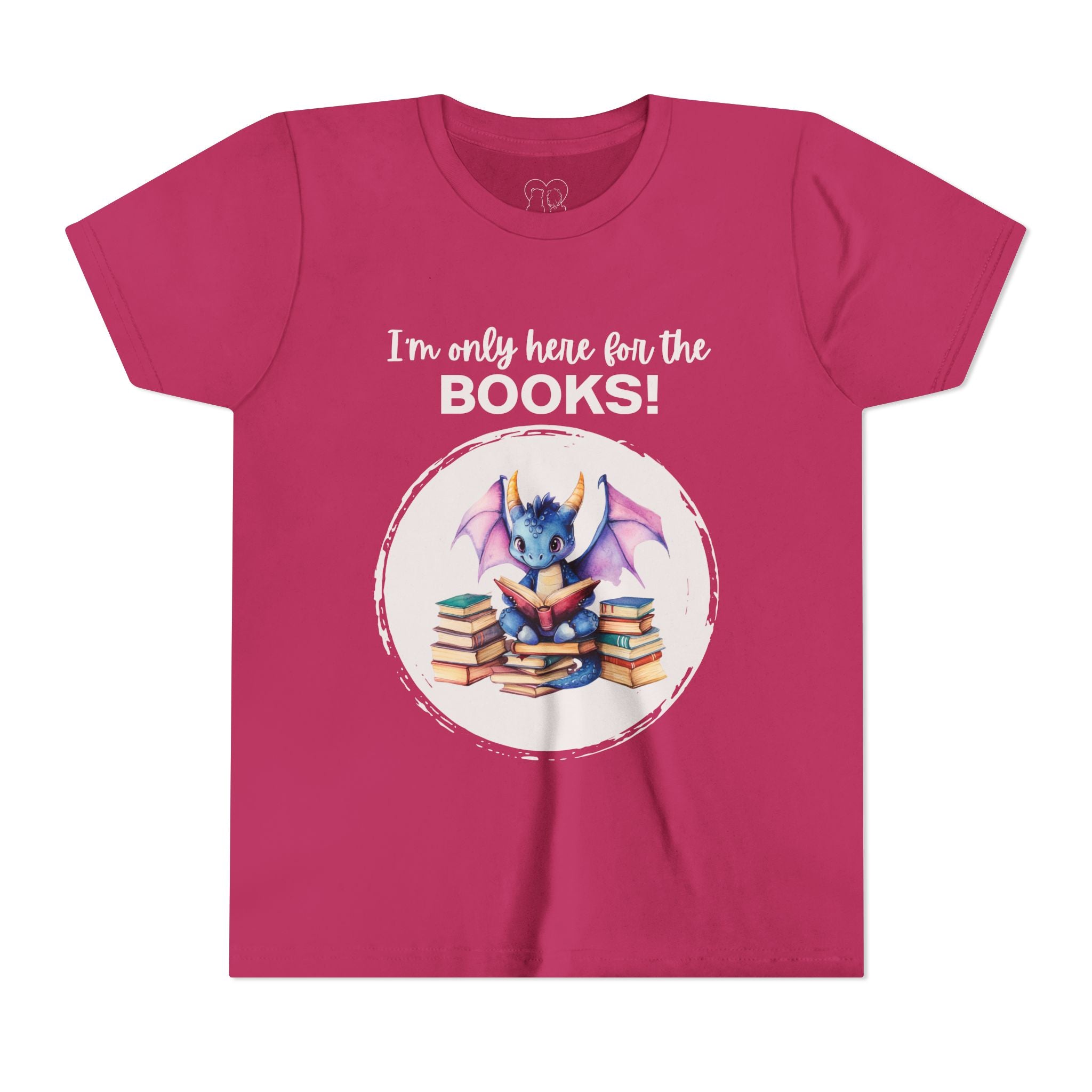Kids "Here for the Books" Short Sleeve Tee