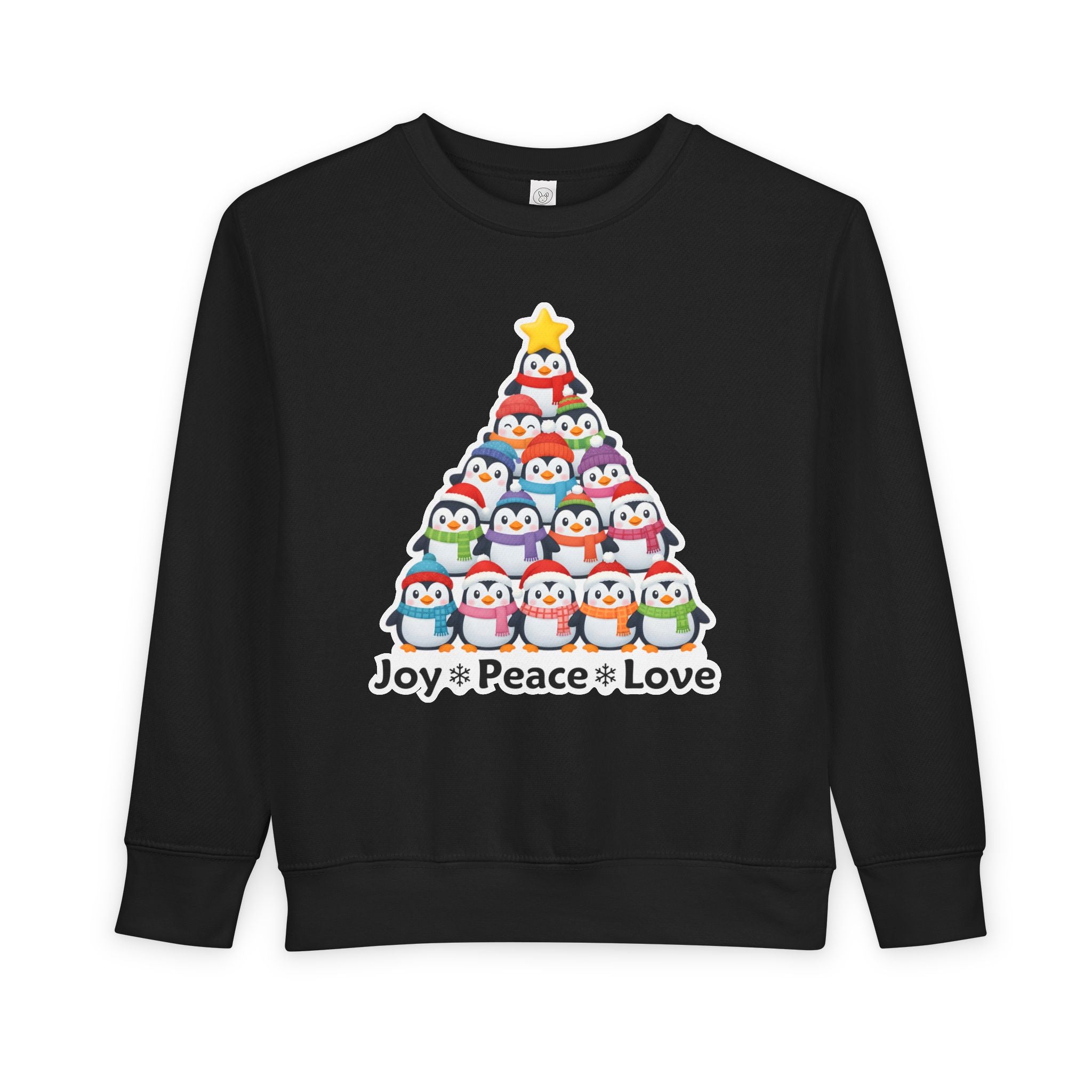 "Joy Peace Love" Toddler Christmas Sweatshirt - Cozy Kids Winter Wear, Soft Cotton Blend Crewneck