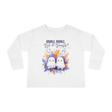 Toddler "Toil & Trouble" Sister Sibling Halloween Long Sleeve Tee